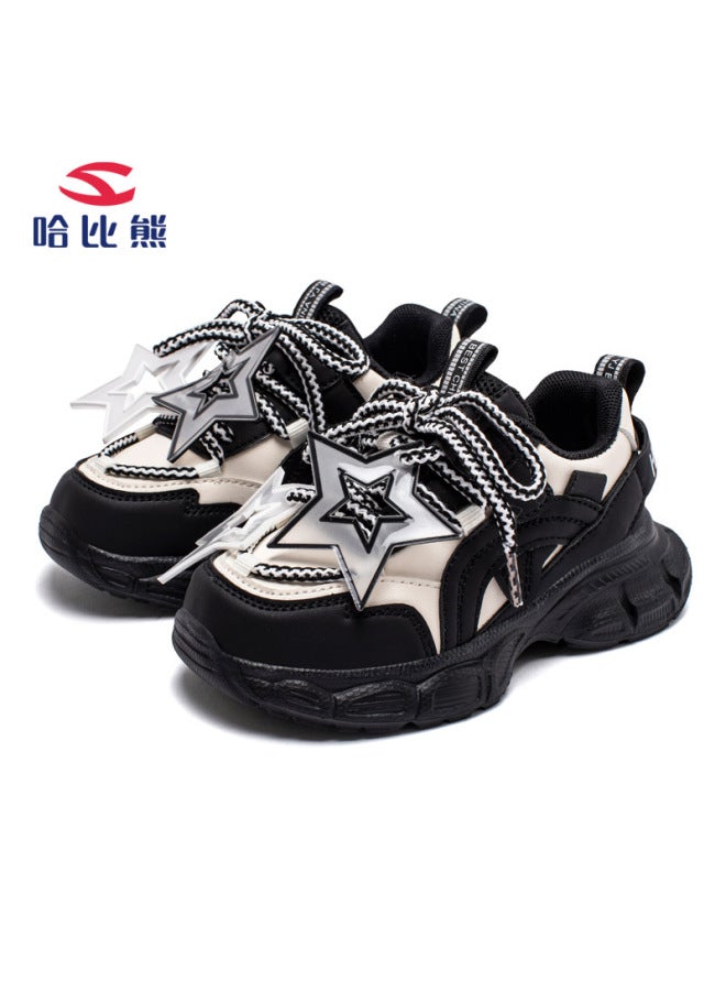 Custom Habi Bear Leather Autumn New Children's Sneaker Boys Casual Shoes Girls All-match School Shoes For Hair