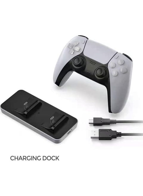 PS5 Pro Controller Charger, PS5 Dual Sense Controller Charging Dock with USB Type C Cable