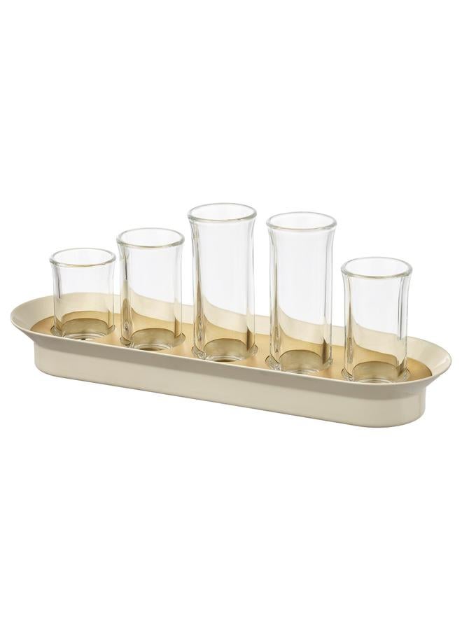 erorex Propagation set, clear glass ivory/gold-colour - Image 1