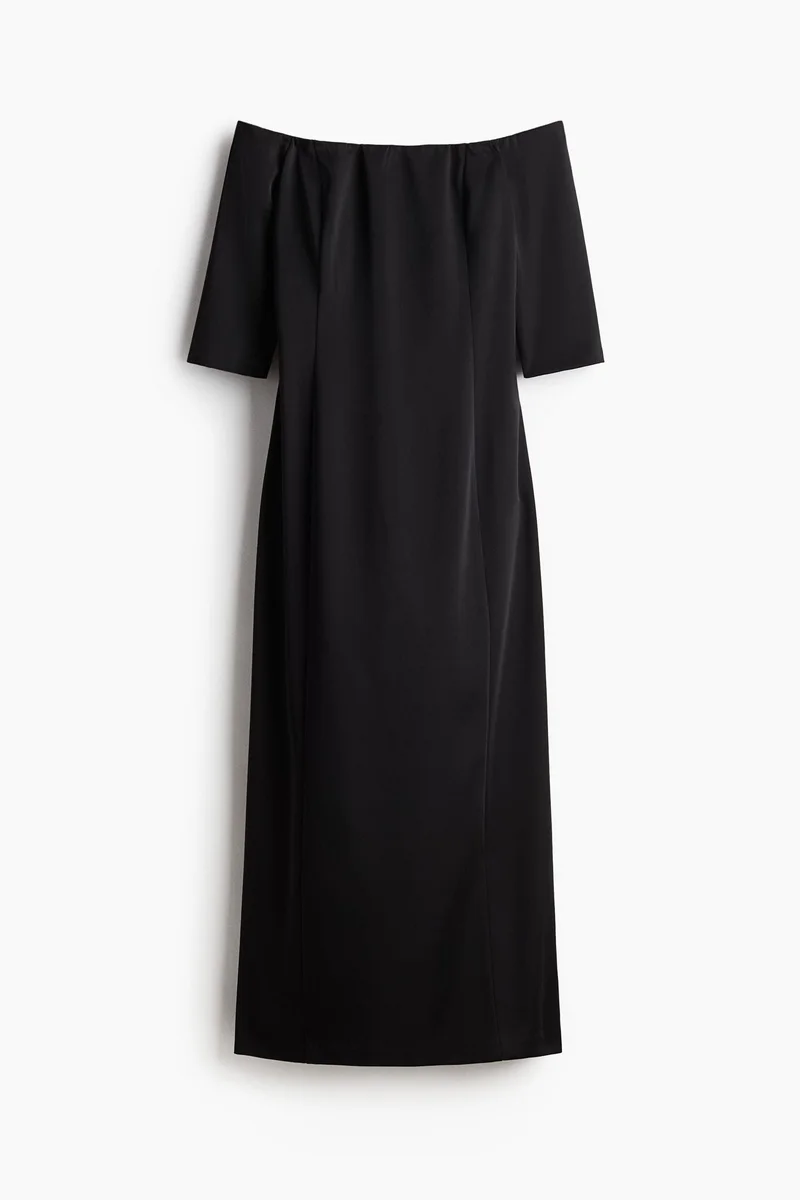 اتش اند ام فستان بتصميم كتف مكشوف