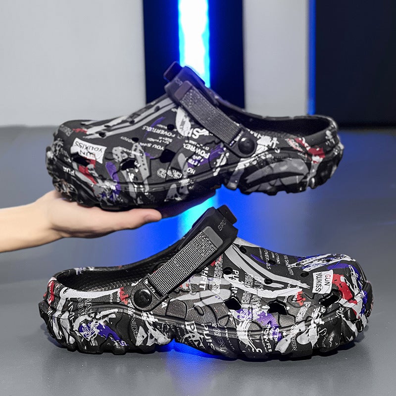 Croc Shoes Large Size Outer Wear Non-Slip Sandals Versatile Lightweight Sports Casual Couple Beach Shoes - Image 5