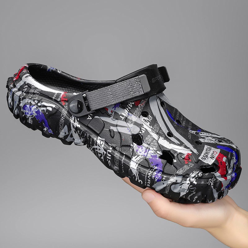 Croc Shoes Large Size Outer Wear Non-Slip Sandals Versatile Lightweight Sports Casual Couple Beach Shoes - Image 2