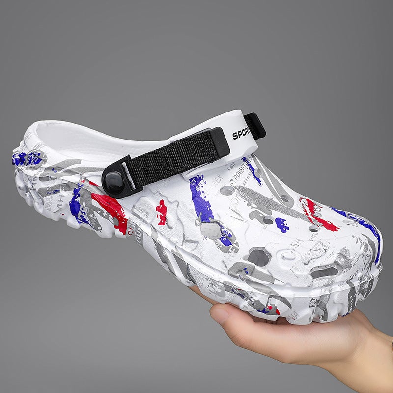 Croc Shoes Large Size Outer Wear Non-Slip Sandals Versatile Lightweight Sports Casual Couple Beach Shoes - Image 3
