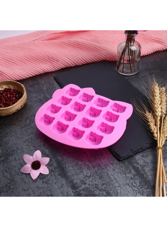 هالو كيتي قالب كوكي من السيليكون لرقائق الشوكولاتة من Hello Kitty لكعكة جيلي أسطوانية دائرية - Image 4