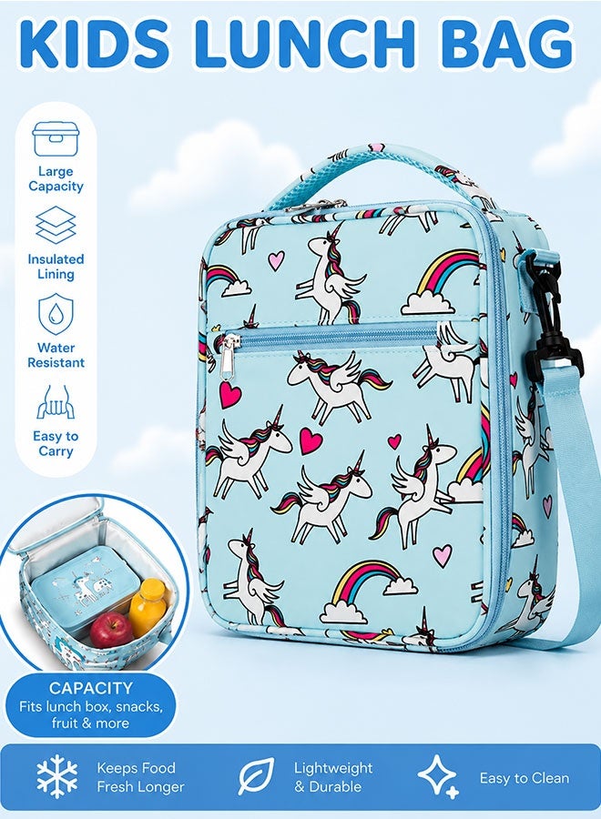 Super ZYouth Lunch Bags for Kids, Insulated Tote with Adjustable Shoulder Strap, Leakproof Thermal Lunch Box Bag for School, Picnic, Kindergarten, Travel - Image 1