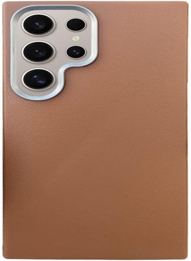 Next Luxury Silicone Case Compatible with Samsung Galaxy S24 ULTRA – Stylish Clear Design, Shockproof, Scratchproof, Wireless Charging Compatible with Samsung Galaxy S24 ULTRA (Brown)