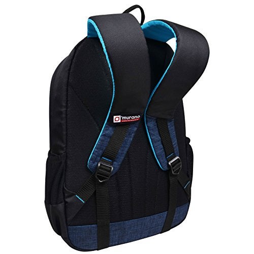 Murano Matrix 26 LTR Laptop Backpack for 15.6 inch Laptop and Polyester Water Resistance Backpack for Men and Women- Navy Blue - Image 4