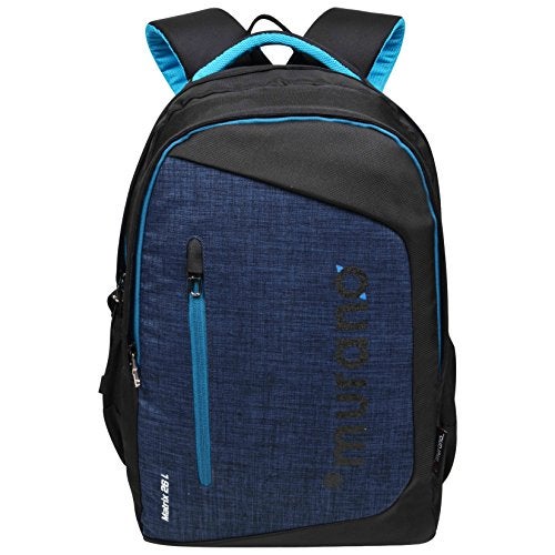 Murano Matrix 26 LTR Laptop Backpack for 15.6 inch Laptop and Polyester Water Resistance Backpack for Men and Women- Navy Blue - Image 1