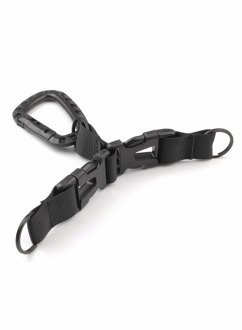 Excefore Multifunction Nylon Military Hanging Buckle Tactical Key Hook Webbing Belt Carabiner Clip Handing Belt Clip Backpack Buckle Waist Bag Holder Accessories 4PCS - Image 3