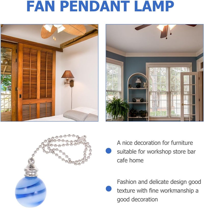 LABRIMP Ceramics Pendant Pull Chain for Ceiling Fan Light European Style Decorative Hanging Chain Accessory - Image 2