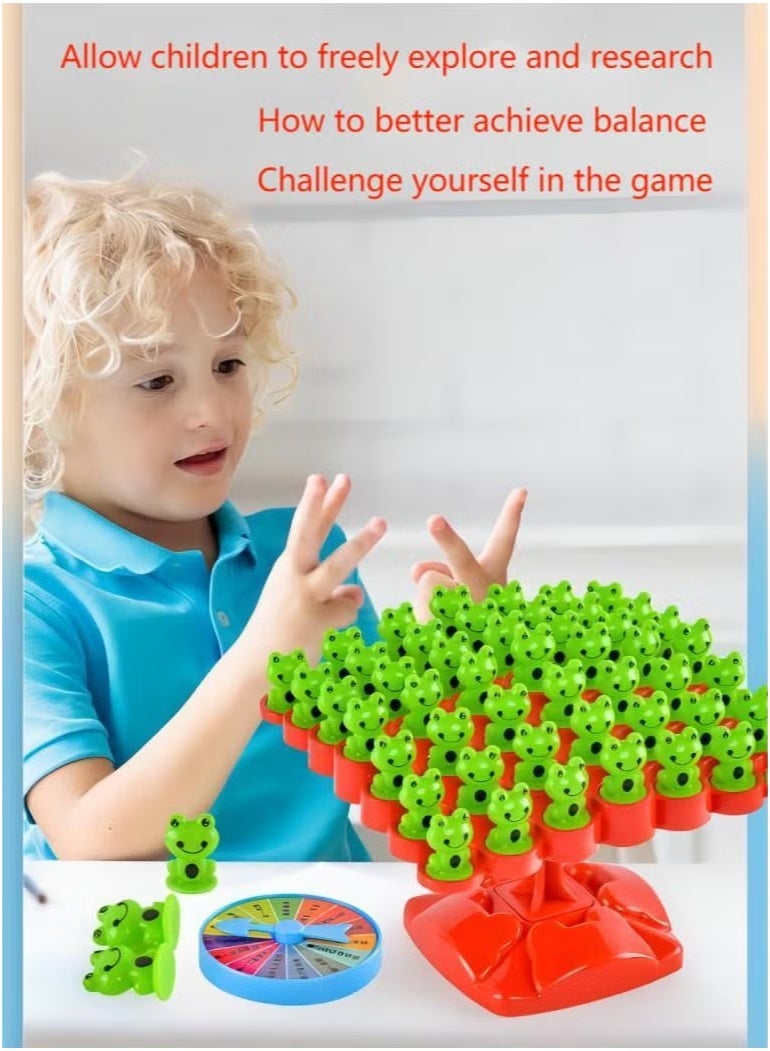 Betaoby Frog Balance Mathematics Game Preschool Learning Activity Children's Education Toy Kindergarten Focus Balance Training Toy Children's Stacking Joy Double Person Interactive Puzzle Toys - Image 3