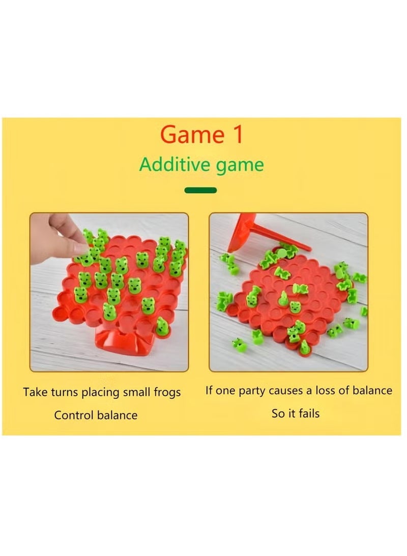 Betaoby Frog Balance Mathematics Game Preschool Learning Activity Children's Education Toy Kindergarten Focus Balance Training Toy Children's Stacking Joy Double Person Interactive Puzzle Toys - Image 5