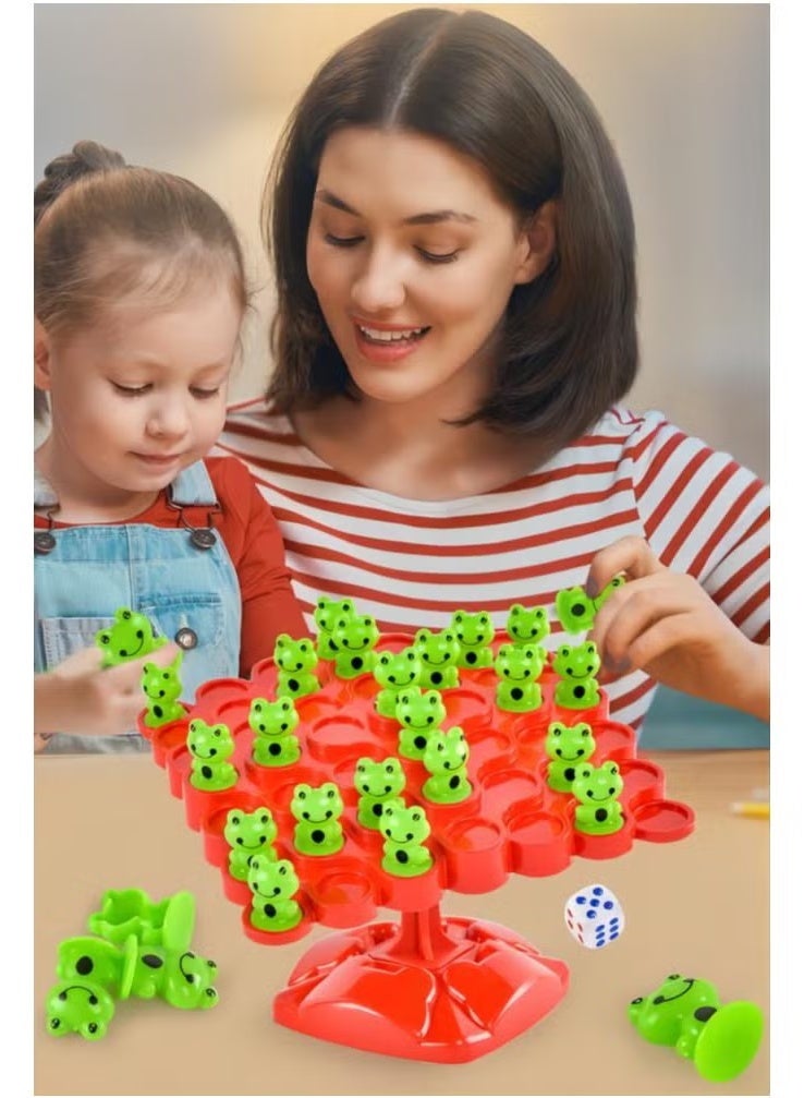 Betaoby Frog Balance Mathematics Game Preschool Learning Activity Children's Education Toy Kindergarten Focus Balance Training Toy Children's Stacking Joy Double Person Interactive Puzzle Toys - Image 2