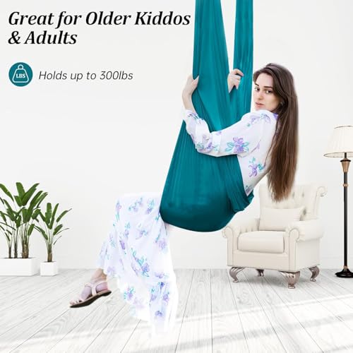 Aokitec Therapy Swing for Kids with Special Needs (Hardware Included) Snuggle Swing Cuddle Indoor Outdoor Adjustable Hammock for Children with Autism, ADHD, Aspergers, Sensory Integration - Image 3