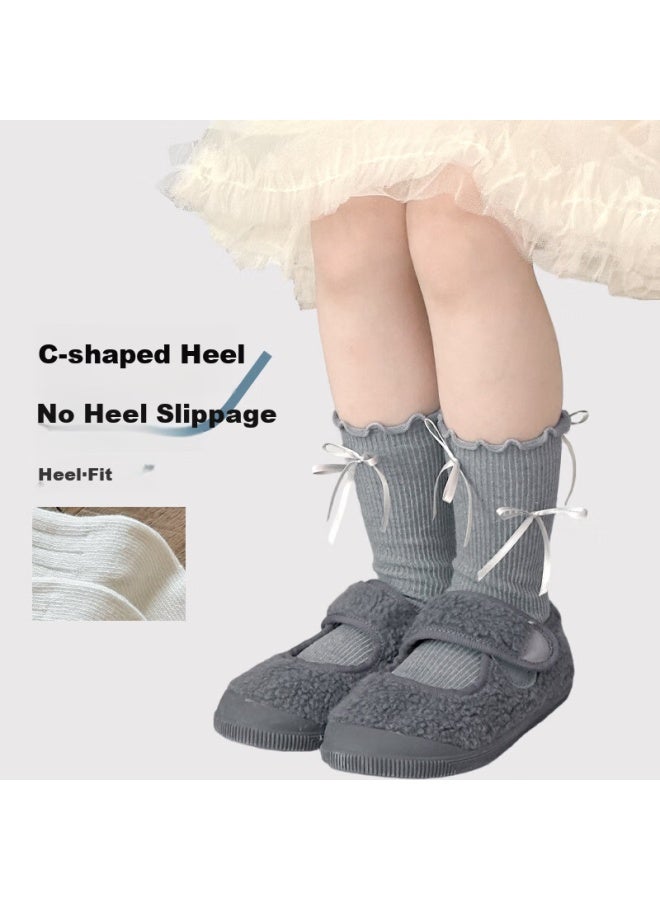 Barbie Girls Mid-calf Socks Children's Long Socks Spring And Autumn Cotton Socks Girls Half-leg Socks White Calf Socks Autumn And Winter Long Socks - Image 4