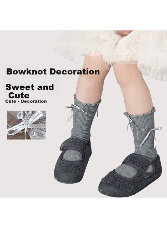 Barbie Girls Mid-calf Socks Children's Long Socks Spring And Autumn Cotton Socks Girls Half-leg Socks White Calf Socks Autumn And Winter Long Socks - Image 3