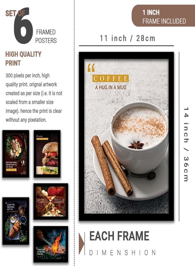 VASL™ Studio Restaurant Theme Painting - Food Quotes Wall Posters with Frame for Cafe Hotel Food Court Wall Decor/Kitchen Quotes Wall Art Frames (11 x 14 inch) Set of 8,Multicolor (Restro-4) - Image 3