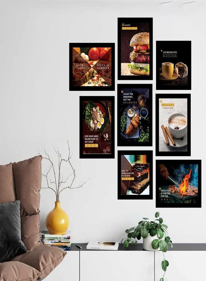 VASL™ Studio Restaurant Theme Painting - Food Quotes Wall Posters with Frame for Cafe Hotel Food Court Wall Decor/Kitchen Quotes Wall Art Frames (11 x 14 inch) Set of 8,Multicolor (Restro-4) - Image 4