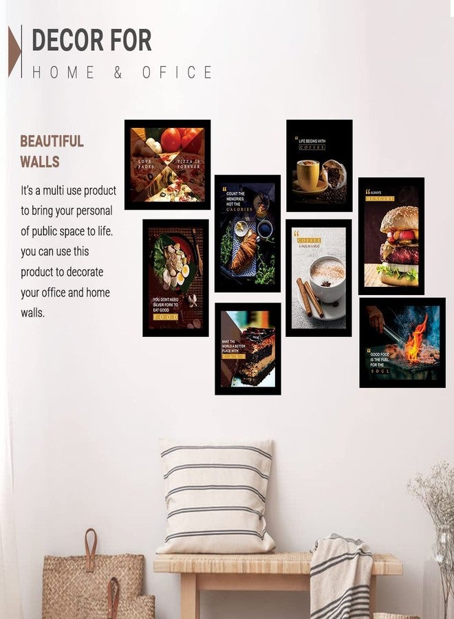 VASL™ Studio Restaurant Theme Painting - Food Quotes Wall Posters with Frame for Cafe Hotel Food Court Wall Decor/Kitchen Quotes Wall Art Frames (11 x 14 inch) Set of 8,Multicolor (Restro-4) - Image 5