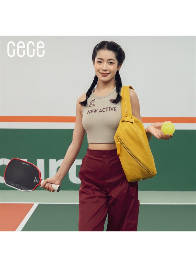 Cece Traveling Light Multi-functional Lightweight Single/double Shoulder Waterproof Chest Bag Autumn Yellow 10l - Image 4