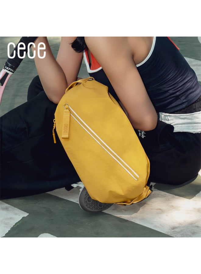 Cece Traveling Light Multi-functional Lightweight Single/double Shoulder Waterproof Chest Bag Autumn Yellow 10l - Image 2