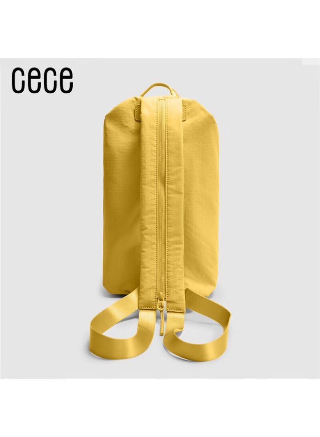 Cece Traveling Light Multi-functional Lightweight Single/double Shoulder Waterproof Chest Bag Autumn Yellow 10l - Image 1