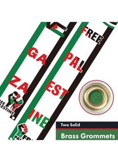 HighMount Free Palestine Large Banners Outdoor Porch Yard Sign Garden Door Wall Decorative Banner 71x12in - Save Gaza Flag Door Front Porch Hanging Banner Decorations for Home Yard Office Indoor Outdoor Wall Party Supplies Decor  - Image 2