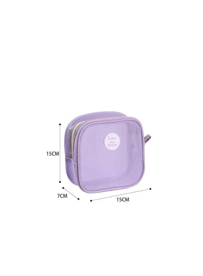 Portable Makeup Bag with Free Spray Bottle Compact Travel Organizer Pouch - Image 2