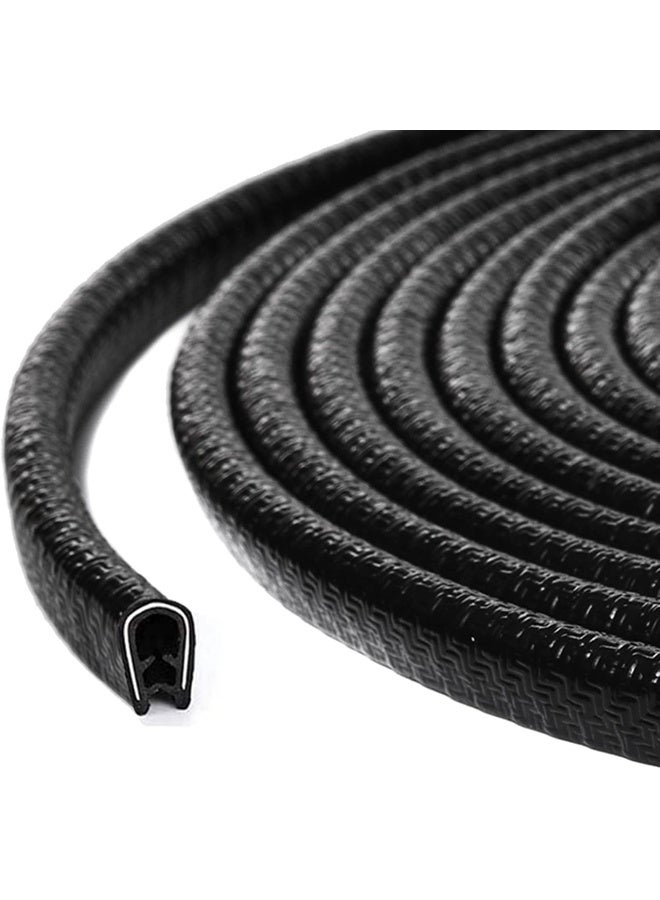 Tintvent 32Ft Car Door Edge Guards Black Universal Rubber Car Door Edge Protector U Shape Automotive Door Entry Guard - Image 1