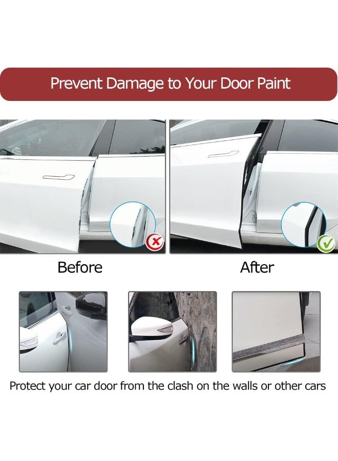 Tintvent 32Ft Car Door Edge Guards Black Universal Rubber Car Door Edge Protector U Shape Automotive Door Entry Guard - Image 3