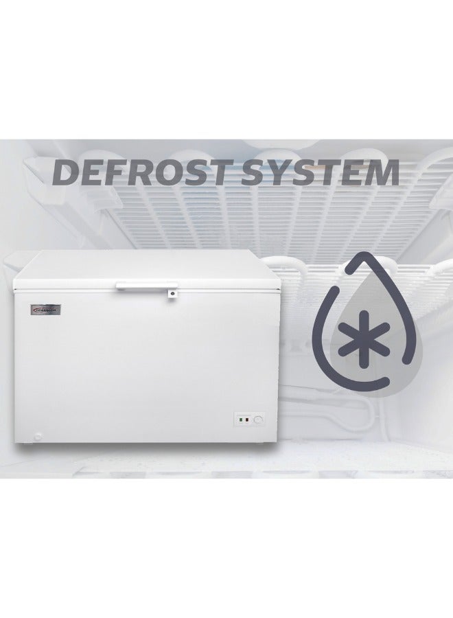 جينيرال جولد فريزر أفقي من General Gold بسعة 290 لتر، باللون الأبيض، مزوّد بإضاءة LED وقفل بمفتاح، حل تخزين فائق السعة وموفّر للطاقة - Image 5