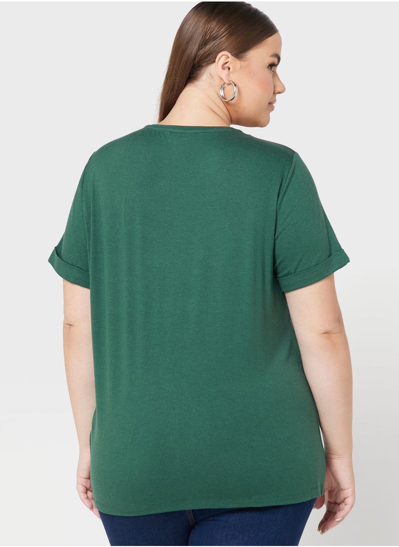 Only Carmakoma - Crew Neck Knitted Top - Image 1
