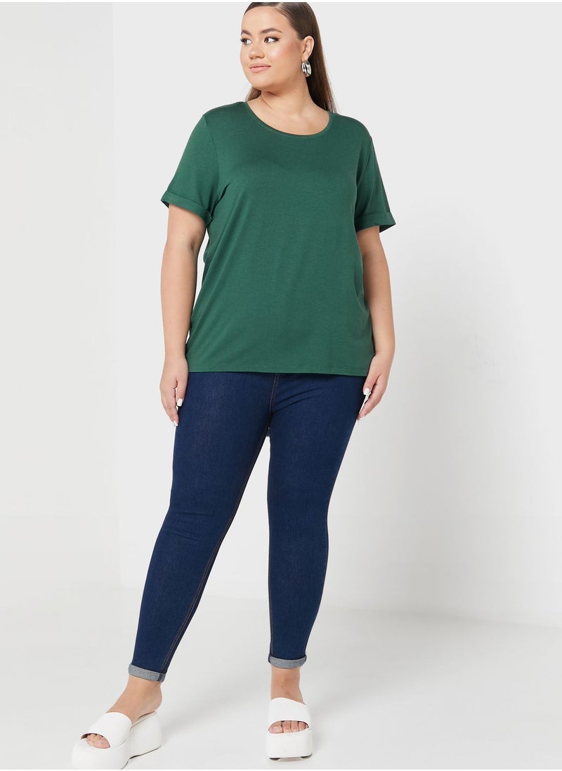 Only Carmakoma - Crew Neck Knitted Top - Image 1