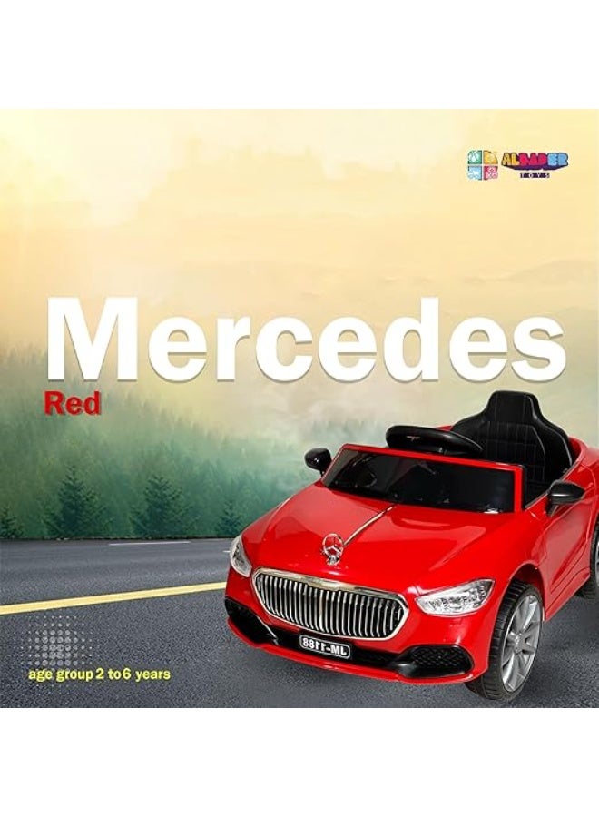 AL BADER Electric Ride On Car Mercedes S Class With 2 Motors, 12V Battery With Remote Control, Kids Can Sit On Children's Electric Car With 2 Openable Doors, Mercedes Car for Ages 2-7  - Image 3