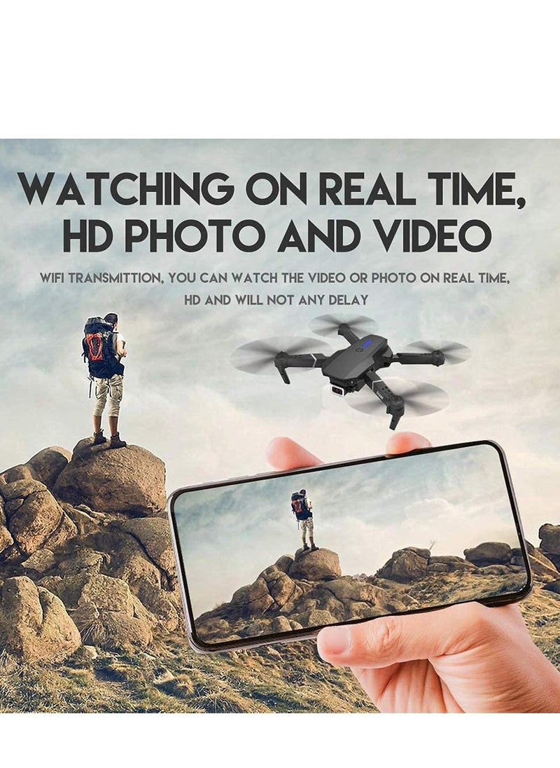 JAJEEK FPV Drone with 4K HD Camera, WiFi Live Video, Foldable Quadcopter, Headless Mode, Altitude Hold, Track Flight, 3D Flip, 1 Battery (Gray) - Image 2