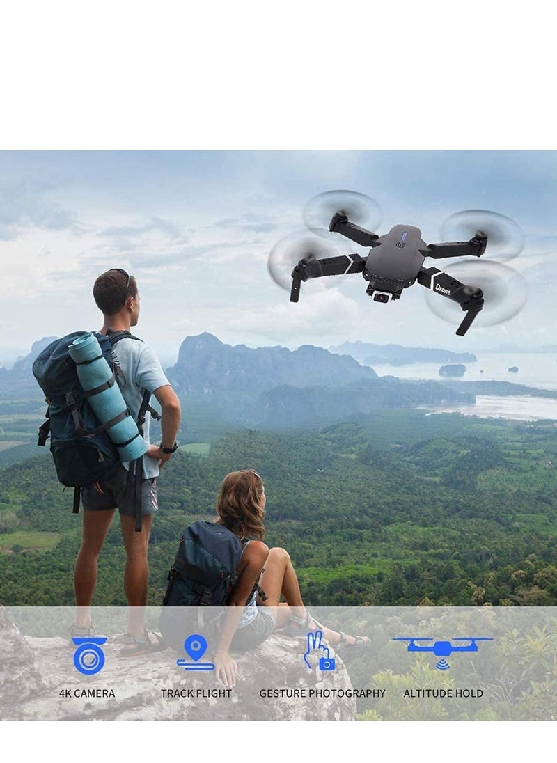 JAJEEK FPV Drone with 4K HD Camera, WiFi Live Video, Foldable Quadcopter, Headless Mode, Altitude Hold, Track Flight, 3D Flip, 1 Battery (Gray) - Image 1