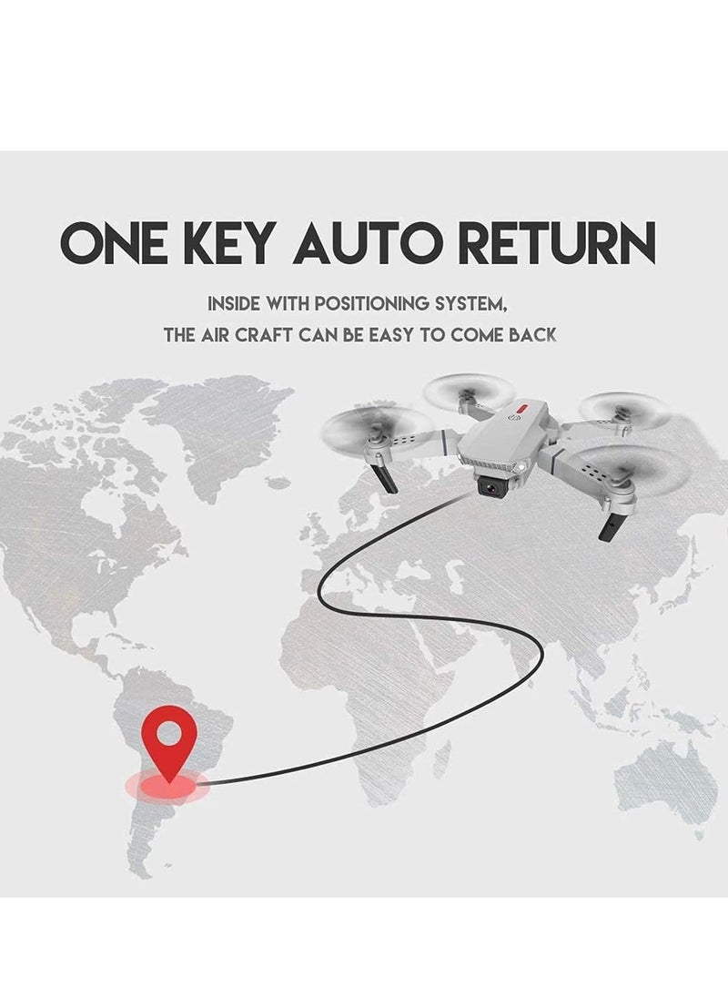 JAJEEK FPV Drone with 4K HD Camera, WiFi Live Video, Foldable Quadcopter, Headless Mode, Altitude Hold, Track Flight, 3D Flip, 1 Battery (Gray) - Image 3