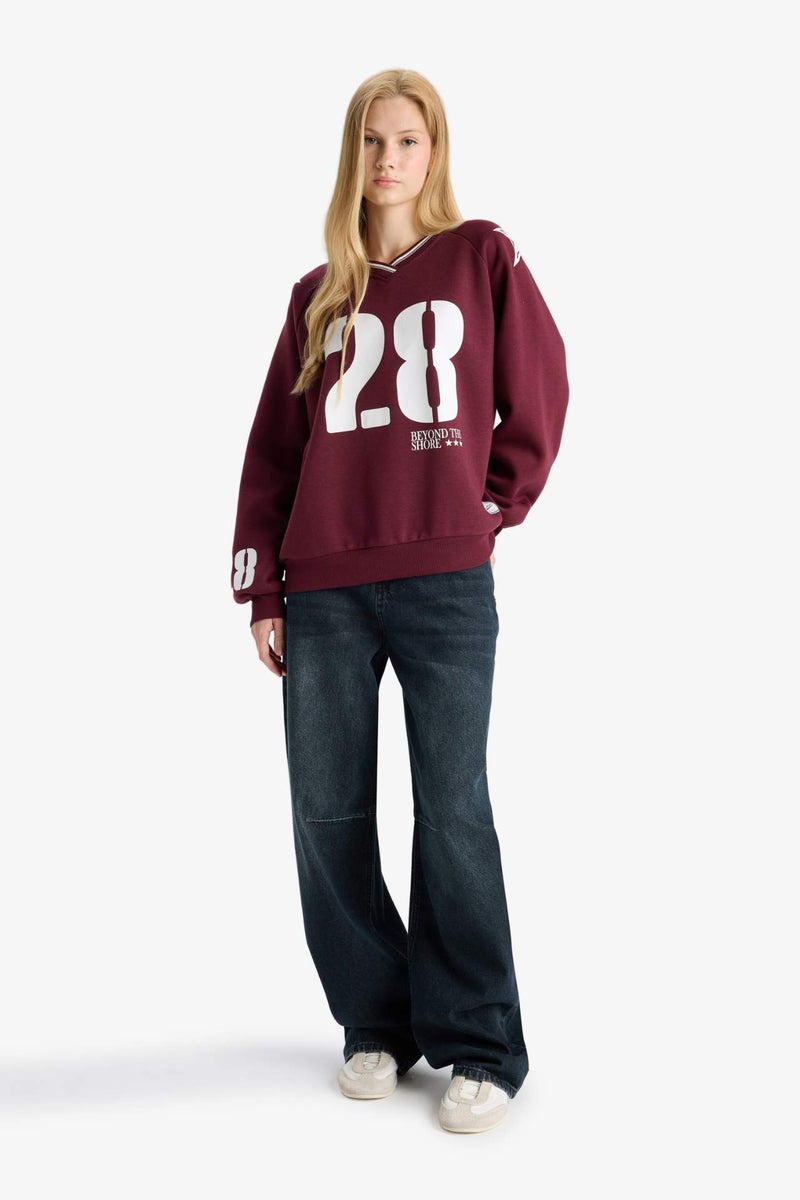 DeFacto Oversize Fit Printed Sweatshirt - Image 2