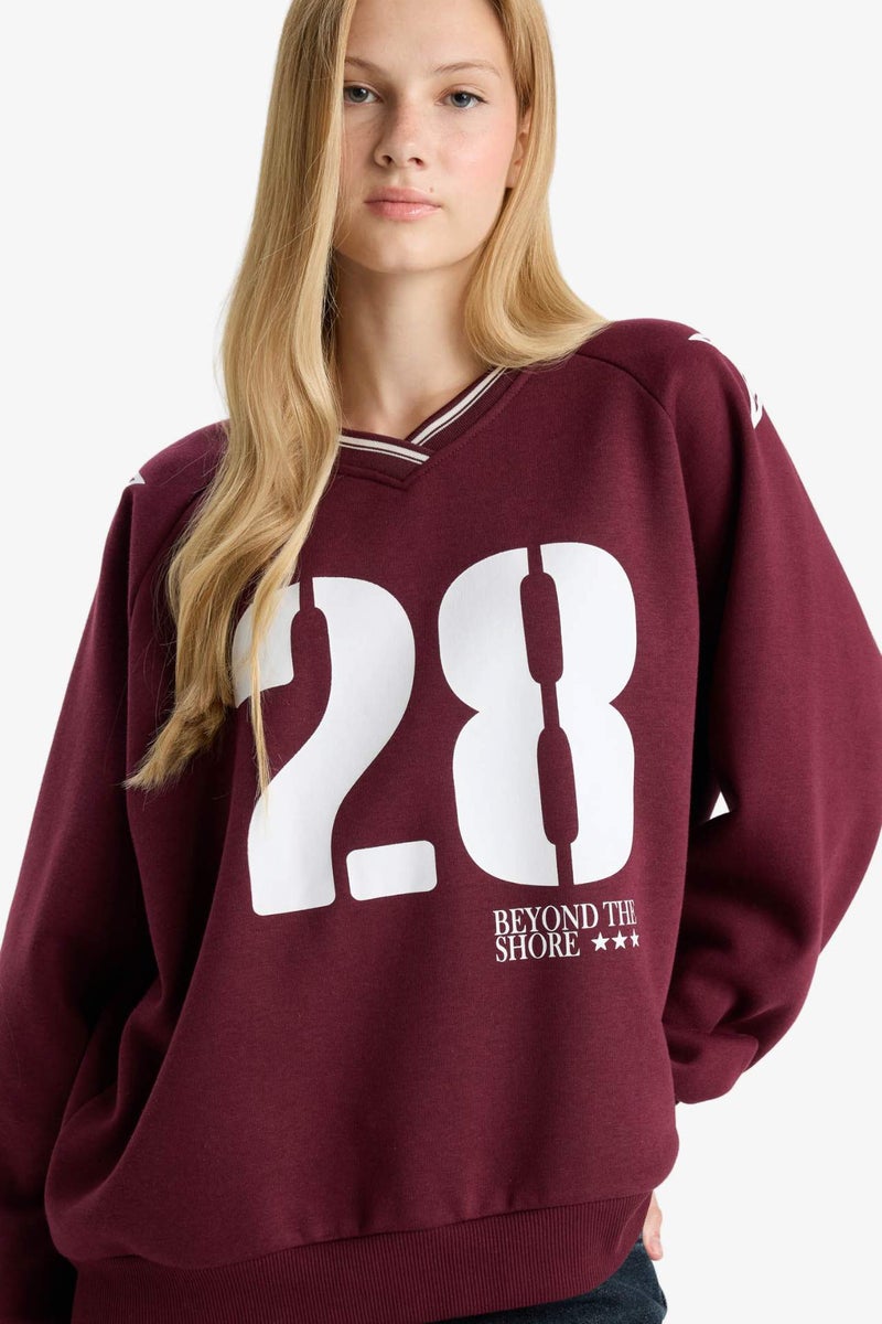 DeFacto Oversize Fit Printed Sweatshirt - Image 3