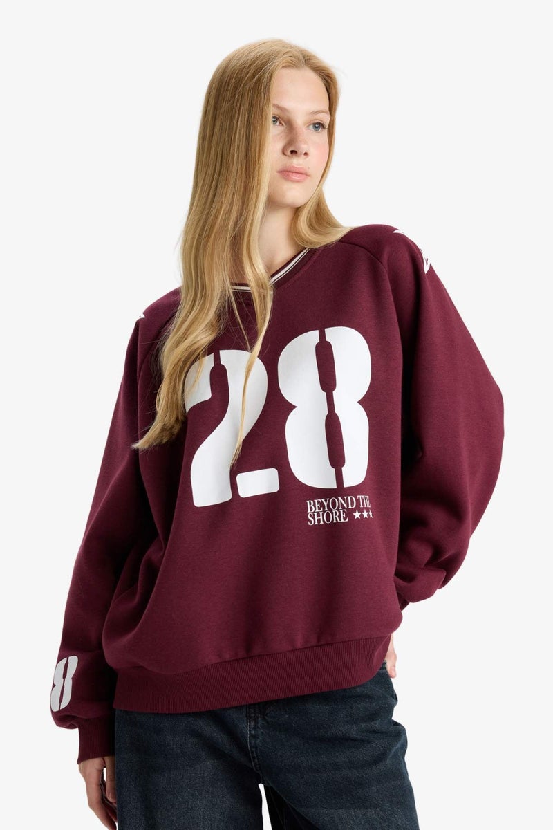 DeFacto Oversize Fit Printed Sweatshirt - Image 4