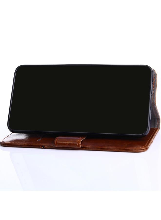 اس-توب جراب لهاتف Samsung Galaxy S22 5G، جراب جلدي قلاب أفقي بخياطة هندسية مع حامل وفتحات للبطاقات ومحفظة - Image 4