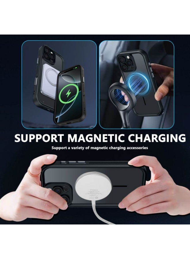 DUSALA MagSafe Shockproof Hybrid Case for iPhone 17 Pro Camera Protector Transparent Back - Image 2