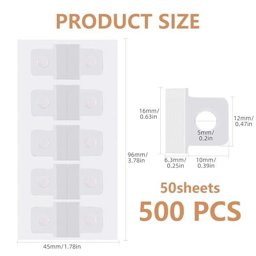 PJERASR 500PCS Clear Binder Hole Reinforcement Stickers, Self-Adhesive Hole Punch Reinforcement Labels, Change No Punched Page to Loose-Leaf Binder Refill Insert for Scrapbooking Album Office School Supplies - Image 2