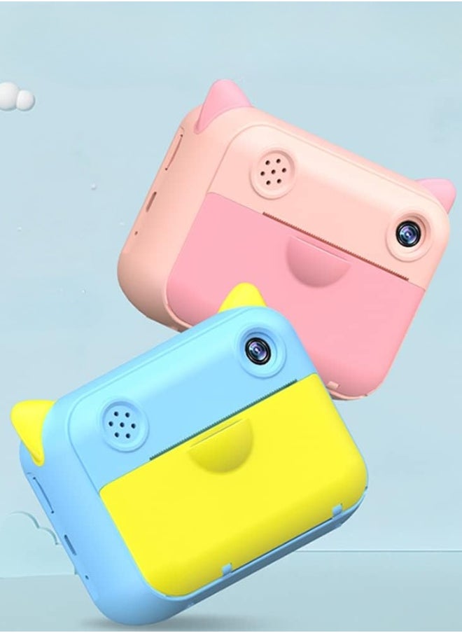 Instant Print Camera for Kids – 48MP, 2.4” IPS Screen, Ink-Free Thermal Printing – Includes 3 Paper Rolls & 32GB Memory Card