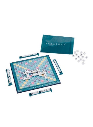 Travel Scrabble Game (English)- Compact, Portable Word Game for 2-4 Players, Includes 100 Tiles, Racks, and Tile Bag, Perfect Travel Game for Adults and Kids Ages 10+ - view 3