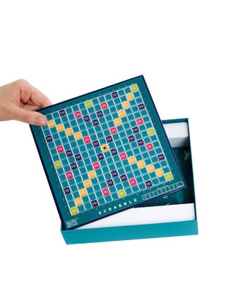 Travel Scrabble Game (English)- Compact, Portable Word Game for 2-4 Players, Includes 100 Tiles, Racks, and Tile Bag, Perfect Travel Game for Adults and Kids Ages 10+ - view 4