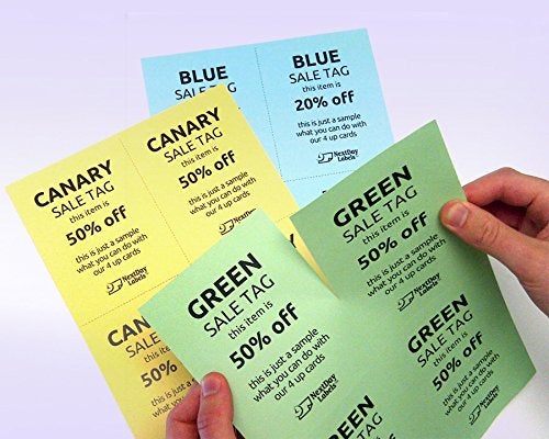 NextDayLabels 8-1/2" x 11" Laser/Inkjet Postcards 4 Per Page, (4-1/4" x 5-1/2" Each Card | Green, 1000 Cards) - Image 3