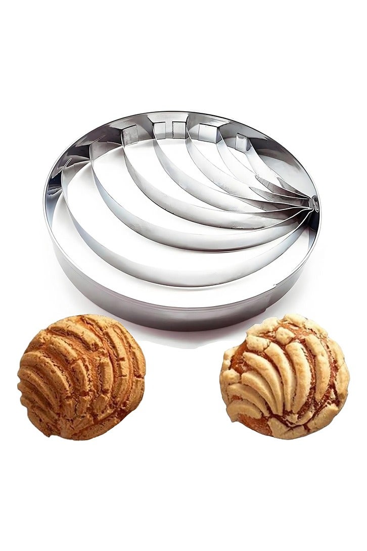 Concha Cutter - Stainless Steel, Mexican Bread Mold, Conch Shaped Bread and Biscuit Baking, Concha Stamp Mold For Pan Dulce Mexicano Cortadora De Pan - Image 1