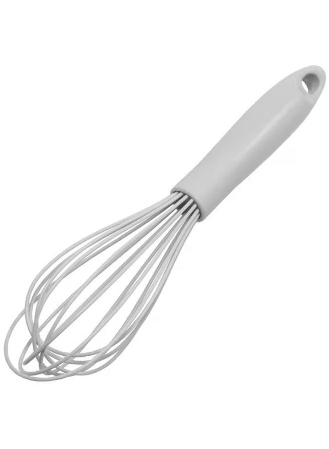 Chef Craft Premium Silicone Stain Resistant Wire Whisk Grey 10.5inch - Image 1