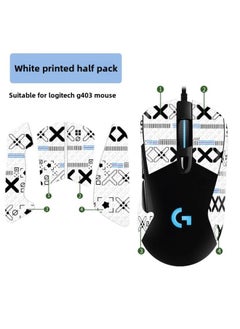 Anti-slip Mouse Sticker Logitech G403 G603 G703 Special Sweat-absorbent Sticker Hero CF/LOL Sticker Protective Film-Color: White Printing 1 ]